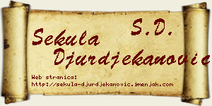 Sekula Đurđekanović vizit kartica